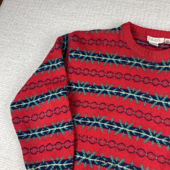Vintage Hunt Club Scotland 100% Shetland Wool Sweater Men's Size L Defect, read* - Picture 5 of 16